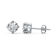 Load image into Gallery viewer, Custom 18K Gold Classic Round Brilliant Solitaire Stud Earrings (2 pairs)
