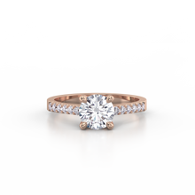 Load image into Gallery viewer, 18K Rose Gold Solitaire Half-Eternity 1 Carat Ring

