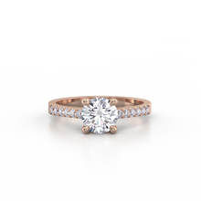 Load image into Gallery viewer, 18K Rose Gold Solitaire Half-Eternity 1 Carat Ring