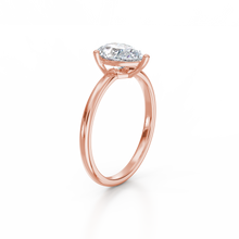 Load image into Gallery viewer, 18K Rose Gold Raindrop Pear Solitaire 1 Carat Ring