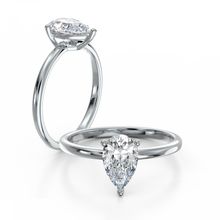 Load image into Gallery viewer, Raindrop Pear Solitaire 1 Carat Ring