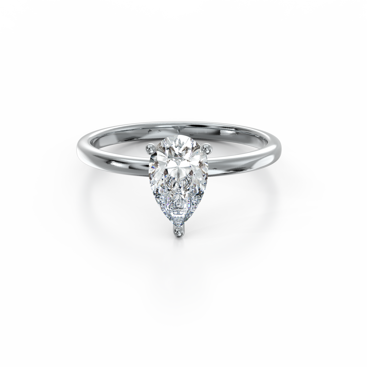 Raindrop Pear Solitaire 1 Carat Ring