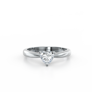 Romantic Heart Solitaire 3-Prong Martini 1 Carat Ring