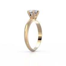 Load image into Gallery viewer, 18K Yellow Gold Solitaire Crown Cathedral 1 Carat Ring