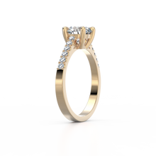 Load image into Gallery viewer, 18K Yellow Gold Solitaire Half-Eternity 1 Carat Ring
