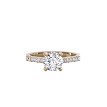 Load image into Gallery viewer, 18K Yellow Gold Solitaire Half-Eternity 1 Carat Ring