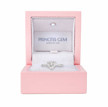 Load image into Gallery viewer, 18K Rose Gold Heart Solitaire French Pave 1 Carat Ring