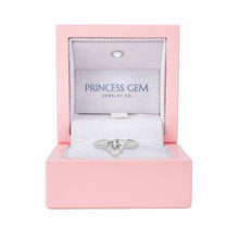Load image into Gallery viewer, 18K White Gold Heart Solitaire 1 Carat Ring