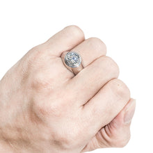 Load image into Gallery viewer, Men’s Solitaire Signet 2.5 Carats Ring
