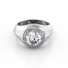 Load image into Gallery viewer, Men’s Solitaire Signet 2.5 Carats Ring