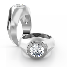 Load image into Gallery viewer, Men’s Solitaire Signet 2.5 Carats Ring