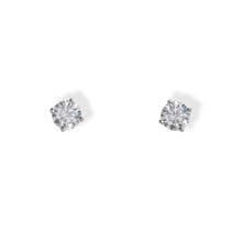 Load image into Gallery viewer, 18K Gold Classic Round Brilliant Solitaire Stud Earrings