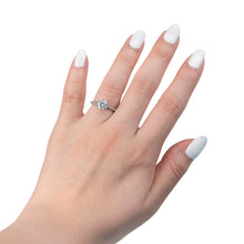 Load image into Gallery viewer, Solitaire French Pave Cathedral 1 Carat Ring
