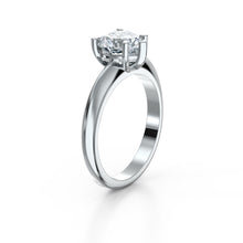Load image into Gallery viewer, 18K White Gold Heart Solitaire 1 Carat Ring