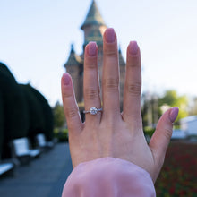 Load image into Gallery viewer, princess gem solitaire half eternity 1 carat ring outdoor