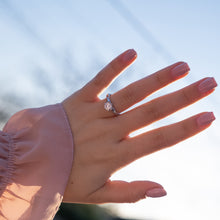 Load image into Gallery viewer, princess gem 1 carat solitaire ring sunlight sky scenery