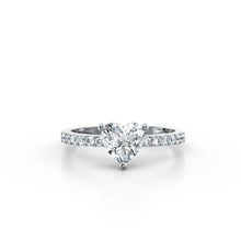 Load image into Gallery viewer, [RTS] Heart Solitaire French Pave 1 Carat Ring
