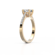 Load image into Gallery viewer, 18K Yellow Gold Solitaire Half-Eternity 1 Carat Ring
