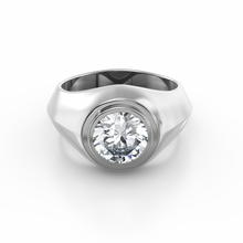Load image into Gallery viewer, Men’s Solitaire Signet 2.5 Carats Ring
