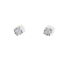 Load image into Gallery viewer, 18K Gold Classic Round Brilliant Solitaire Stud Earrings
