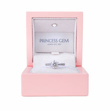 Load image into Gallery viewer, [RTS] 9K White Gold US 6 Solitaire French Pave Cathedral 1 Carat Ring
