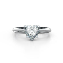 Load image into Gallery viewer, 18K White Gold Heart Solitaire 1 Carat Ring
